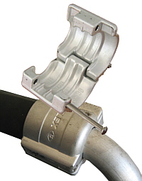 Sicherheits-Schlauchklemme Spannfix 2-tlg.                         mit Stiften - gepresstes Aluminium - DIN 2817