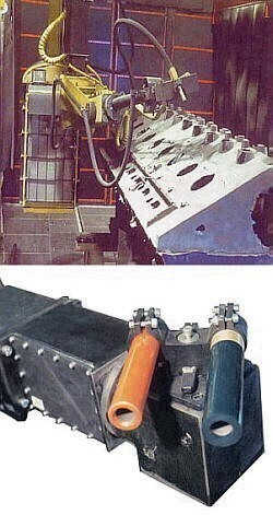 Strahlen per Roboter, wirtschaftlich und umweltfreundlich. Stetig steigende Anforderungen an die Oberflächenqualität von Maschinen und Anlagen haben den Weg zur Automatisierung der Oberflächenbehandlung geebnet.