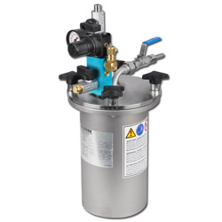 2 Liter - Edelstahl-Materialdruckbehälter - Betriebsdruck 6 bar - Materialausgang oben