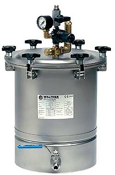 4 Liter Materialdruckbehälter - Betriebsdruck 4 bar - Materialausgang 3/8\' unten