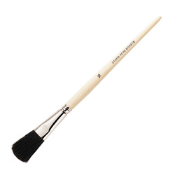 Borst-Pinsel - kurzer Stiel - flach-oval - schwarze China-Borste