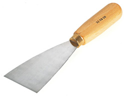 Malerspachtel - steif Stahlblatt - 2 bis 12 cm Holzgriff