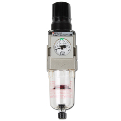SMC Filterregler 5 �m - 8,5bar - bis 1980l/min. - 1/8' b. 3/4' Anschluss - mit Manometer - manueller Kondensatablass - verblockbar