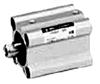 Pneumatikzylinder - doppeltwirkend - 10 bar - ohne Magnetring - Baureihe CQ2BDC - SMC - elastische Endlagend&auml;mpfung