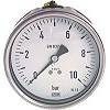 Manometer waagerecht - Edelsstahl komplett
