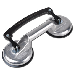Saugheber - 2-Kopf-Alu mit Einhandbetätigung - Tragkraft 60 kg parallel - � 120 mm pro Kopf