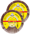 Schleifmop Set f&uuml;r Winkelschleifer mit Anschlussgew. M14  WSM 615 Set - K40 bis K120
