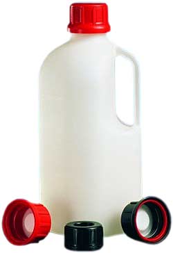 UN-Enghalsflaschen Serie 310 HDPE Safe Grip - schwarz - ohne Verschluss
