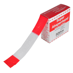 Absperrband - rot/weiss 80 mm Breit - 500 m