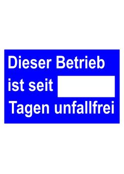 Aushang a. Arbeitsplatz 'Betriebshinweis' 10x20cm/20x40cm