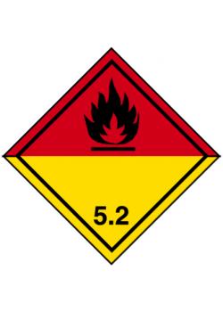 Gefahrgutzeichen 'Organische Peroxide-Klasse 5' - Seitenlänge 5-40 cm