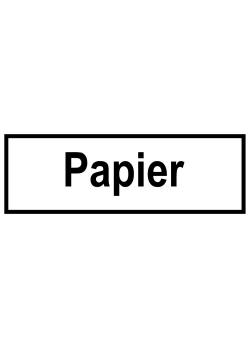 Umweltschild - 'Papier' - 5x15/10x30 oder 20x60 cm