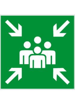 Fluchtwegzeichen 'Sammelplatz' - Seitenlänge 5-40 cm