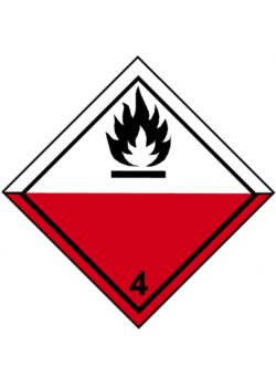 Gefahrgutzeichen 'Selbstentzündliche Stoffe-Klasse 4'  Seitenlänge 5-40 cm