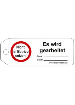 Sicherheitsschilder Kunststoff - 'Es wird gearbeitet'