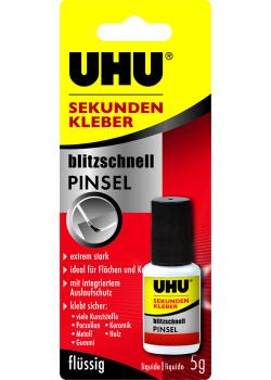 UHU-Sekundenkleber - mit Pinsel - extrem stark - 5 g