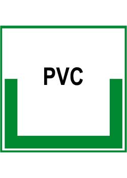 Umweltschild 'Sammelbehälter für PVC' - 5 bis 40cm