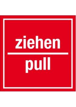 Türkennzeichnung 'ziehen / pull' - 50 bis 400 mm