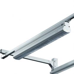 Langfeld-Leuchte mit verspiegeltem Parabol- raster - 230 V / 50 Hz - für Arbeitsplatzsystem UNIVERSAL