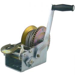 Handseilwinde - max. 900 kg - Stahl - Seil mit Sicherungshaken