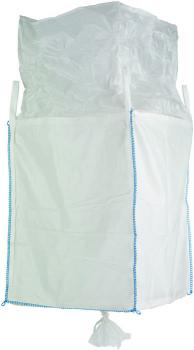 Schüttgutbehälter 'BIG BAG' - mit Schürze - Polypropylen - 90 x 90 x 115 cm - Farbe weiß - DIN EN ISO 21898