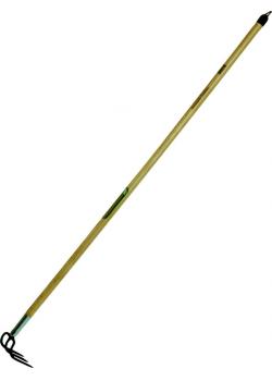 Gartenhäckchen - Arbeitsbreite 11 x 9 cm - 3 Zinken - mit Stiel 140 cm - 'E-FLOR'