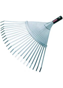 Fächerbesen - Arbeitsbreite 45 cm - flach - 22 Zinken - silber - 'E-FLOR'