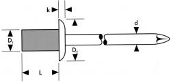 Blindniet - Cu/VA - Kopfform 'CAP' - Niet-� 3,2mm - 'Gesipa'