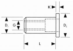 Blindnietmutter - Alu -Flachkopf - M5 bis M8 - 'Gesipa'