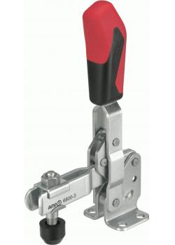 Senkrechtspanner - mit waagerechtem Fuß - Stahl/ Edelstahl