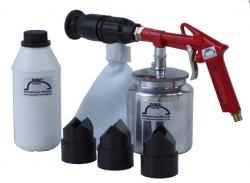 Kreislaufpistole - Leist. 500l/min./6 bar verbesserte Hobbyvers. - mit Becher und zusätzlichem Auffangsack - 4 Gummiaufsätze