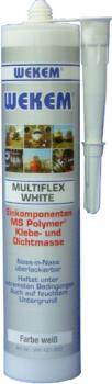 Kleb- und Dichtstoff  - nach Aushärtung dauerelastisch - 290 ml - \'WK 121-300 MULTIFLEX-WHITE\'