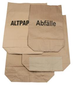 Müllsack aus Kraftpapier - 2-lagig - 120 Liter - mit/ohne Aufdruck