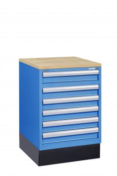 Schubladenschrank - 6 Schubladen 35 kg - Höhe: 900 mm - Breite 600 mm - Tiefe 600 mm - 'Lista Selection 35'