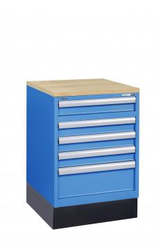 Schubladenschrank - 5 Schubladen 35 kg - Höhe: 900 mm - Breite 600 mm - Tiefe 600 mm - 'Lista Selection 35'