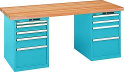 Werkbank - 9 Schubladen 75 kg - LxTxH 2000 x 750 x 840 mm