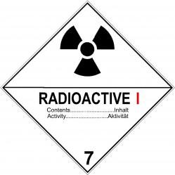 Gefahrgutzeichen 'Radioaktive Stoffe I'