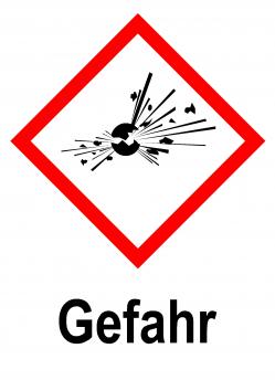 GHS Kennzeichen 'Gefahr' - 57x80, 74x105 oder 105x148 mm