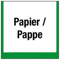 Umweltschild 'Sammelbehälter für Papier / Pappe'