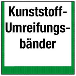Umweltschild 'Sammel- behälter für Kunststoff- umreifungsbänder' - 5 bis 40cm