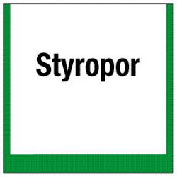 Umweltschild 'Sammelbehälter für Styropor' - 5 bis 40cm
