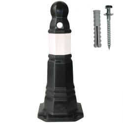 Poller 'PPC-RETRO' - PPC - 560mm - schwarz - reflektierend - mit Öse