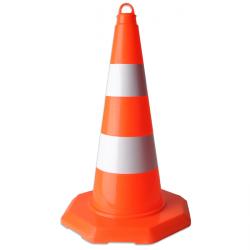 Achteckkegel weich-PVC tagesleuchtend - 52 cm