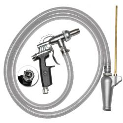 Handstrahlpistole für Strahlkabinen - Profi-Version - mit Stahldüse, Schlauch und schwerer Ansaugglocke/stutzen