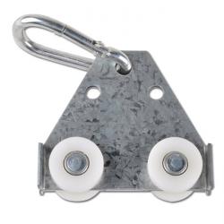 Werkzeugwagen - mit Karabinerhaken - Stahl verzinkt - bis 20kg - 80mm breit