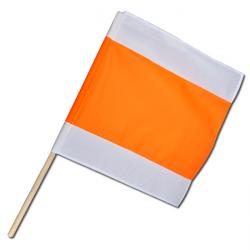 Warnfahne 50x50cm weiss/orange/weiss