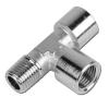 T-St&uuml;ck - Messing - 1 x AG/2 x IG - 1/8" bis 1" - vernickelt - PN 16