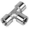 T-St&uuml;ck - Messing - 3 x IG - 1/8" bis 1" - vernickelt - PN 16