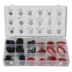 Dichtring-Sortiment - Gummi, Fiber, Klingerith - 141-teilig