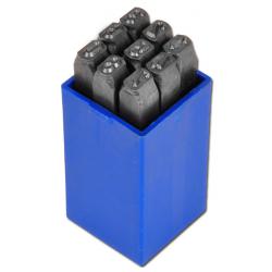 Schlagzahlensatz - Schrifthöhe 2-10mm - 9-teilig - 'FORUM'